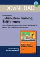 Vorschau - Stundenentwürfe - 5-Minuten-Training: Zeitformen - Kurze Übungseinheiten zum Thema Zeitformen für den Unterricht und zu Hause - Deckblatt