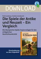 Vorschau - Arbeitsblätter - Die Spiele der Antike und Neuzeit - Ein Vergleich - Die Olympischen Spiele: Kopiervorlagen für den erfolgreichen Geschichtsunterricht - Deckblatt
