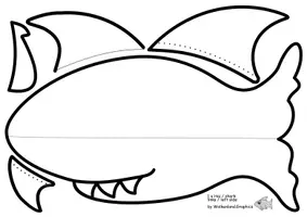 Vorschau - Arbeitsblätter - Classroom Printables Hai Fische Klappmaul Wasser Bastelvorlage Kreatives Schreiben - Seite 3
