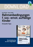 Vorschau - Arbeitsblätter - Rahmenbedingungen f. soz.-emot. auffällige Kinder - Kompakte Tipps - Deckblatt