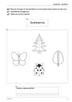 Vorschau - Arbeitsblätter - Symmetrie, Lapbook gestalten - Gestaltungsvorlagen für ein Klappbuch - Seite 1