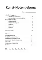 Vorschau - Lehrpläne/Lehrermaterial - Notengebung Kunst - Seite 1