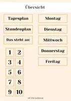 Vorschau - Poster - Stundenplan Stundentransparenz für dein Klassenzimmer - Seite 1
