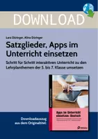 Vorschau - Stundenentwürfe - Satzglieder, Apps im Unterricht einsetzen - Schritt für Schritt interaktiven Unterricht zu den Lehrplanthemen der 5. bis 7. Klasse umsetzen - Deckblatt