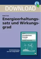 Vorschau - Arbeitsblätter - Ernergieerhaltungssatz und Wirkungsgrad - Deckblatt