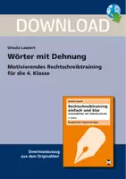 Vorschau - Arbeitsblätter - Wörter mit Dehnung - 4. Kl. - Motivierendes Rechtschreibtraining mit Selbstkontrolle - Deckblatt