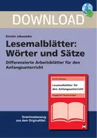 Vorschau - Stundenentwürfe - Lesemalblätter: Wörter und Sätze - Differenzierte Arbeitsblätter für den Anfangsunterricht - Deckblatt