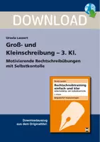 Vorschau - Stundenentwürfe - Groß- und Kleinschreibung - 3. Kl. - Motivierende Rechtschreibübungen mit Selbstkontrolle - Deckblatt
