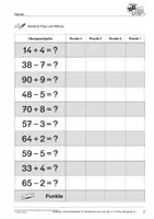 Vorschau - Arbeitsblätter - Gemischte Aufgaben im Zahlenraum bis 100 - Systematisches Übungsmaterial für Schüler mit sonderpädagogischem Förderbedarf - Seite 3