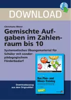 Vorschau - Arbeitsblätter - Gemischte Aufgaben im Zahlenraum bis 10 - Systematisches Übungsmaterial für Schüler mit sonderpädagogischem Förderbedarf - Deckblatt