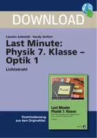 Vorschau - Stundenentwürfe - Last Minute: Physik 7. Klasse - Optik 1 - Lichtstrahl - Deckblatt