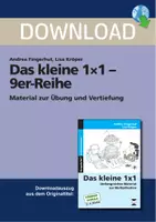 Vorschau - Stundenentwürfe - Das kleine 1x1 - 9er-Reihe - Material für die sonderpädagogische Förderung - Deckblatt