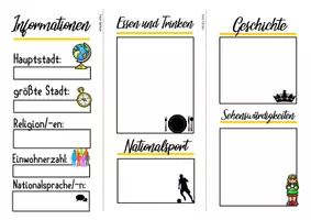 Vorschau - Arbeitsblätter - Recherche Länder | Rund um die Welt | Flyer | Arbeitsblatt - Seite 2