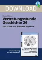 Vorschau - Arbeitsblätter - Vertretungsstunde Geschichte 26 - 5./6. Klasse: Das Römische Imperium - Deckblatt