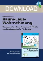 Vorschau - Arbeitsblätter - Raum-Lage-Wahrnehmung - Übungsmaterial zur Pränumerik für die sonderpädagogische Förderung - Deckblatt