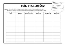 Vorschau - Arbeitsblätter - Fruit, Pays, Arrête (Stadt, Land, Fluss: Französisch) - Seite 3