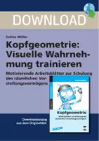 Vorschau - Arbeitsblätter - Kopfgeometrie: Visuelle Wahrnehmung trainieren - Motivierende Arbeitsblätter zur Schulung des räumlichen Vorstellungsvermögens - Deckblatt