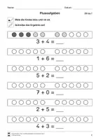 Vorschau - Arbeitsblätter - Plus- und Minusaufgaben im Zahlenraum bis 7 - Übungsmaterial für Schüler mit geistiger Behinderung - Seite 3