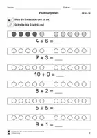 Vorschau - Arbeitsblätter - Plus- und Minusaufgaben im Zahlenraum bis 10 - Übungsmaterial für Schüler mit geistiger Behinderung - Seite 3
