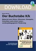 Vorschau - Arbeitsblätter - Der Buchstabe K/k - Material zum Hören, Erkennen, Stempeln, Schreiben und ersten Lesen - sonderpädagogische Förderung - Deckblatt