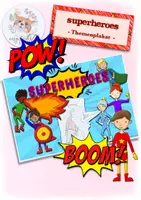 Vorschau - Unterrichtsreihen - SUPERHEROES - Themenplakat zum Thema Superhelden im Englischunterricht der Geundschule - Deckblatt