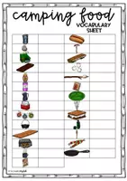 Vorschau - Arbeitsblätter - Camping Food vocabulary sheet - Seite 1