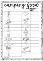 Vorschau - Arbeitsblätter - Camping Food vocabulary sheet - Seite 3