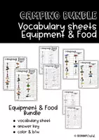 Vorschau - Arbeitsblätter - Camping Bundle vocabulary sheet - Deckblatt