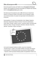 Vorschau - Arbeitsblätter - Die Europawahl - Politik ganz einfach und klar - Seite 1