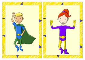 Vorschau - Poster - SUPERHEROES Wort- und Bildkarten/Flashcards für den Englischunterricht der Grundschule zum Thema Superhelden - Seite 1