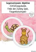 Vorschau - Fördermaterial/Inklusion - Adjektive Einführungsstunde Klasse 2 - Deckblatt