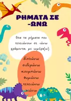 Προεπισκόπηση - Αφίσες - Αφίσες με τις καταλήξεις των ρημάτων - Εξώφυλλο