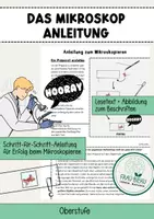 Vorschau - Arbeitsblätter - Arbeitsblatt Anleitung zum Mikroskopieren - Deckblatt
