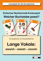 Vorschau - Spiele - Einfaches Rechtschreib-Kartenspiel: Lange Vokale - Deckblatt