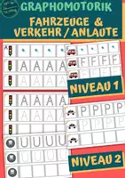 Vorschau - Arbeitsblätter - Graphomotorik: Buchstabenerarbeitung - Fahrzeuge - Deckblatt