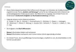 Vorschau - Arbeitsblätter - Graphomotorik: Buchstabenerarbeitung - Fahrzeuge - Seite 1