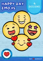 Vorschau - selbst erstellte Cliparts/Grafiken - Happy-Day Emojis | 4er-Set | Farbige FREEBIE Clipart - Deckblatt