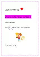 Vorschau - Arbeitsblätter - Langes ie - Beweisfindung - Deckblatt