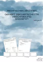 Vorschau - Arbeitsblätter - Geheft Zeichenschritte Abschrägung_Skizzieren von flachen Werkstücken - Deckblatt