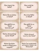 Vorschau - Spiele - 30 Gesprächskarten / Erzählkarten zum Thema Herbst - Seite 1