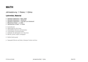 Vorschau - Lehrpläne/Lehrermaterial - Math-Jahresplanung, 1. Kl., 1. Zyklus , Schweizer LP21 - Seite 2