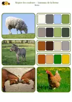 Aperçu - Apprentissages en autonomie - Repère les couleurs - Animaux de la ferme - Page 3