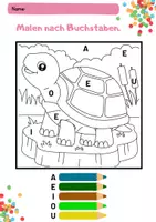 Vorschau - Arbeitsblätter - Deutsch oder Kunst | Vorschule | 1. Klasse | 2. Klasse | Arbeitsblatt | Ausmalen | Farben erkennen - Seite 3