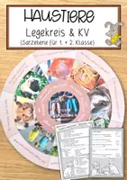 Vorschau - Anderer Materialtyp - Haustiere - Legekreis für die 2. Klasse - Deckblatt