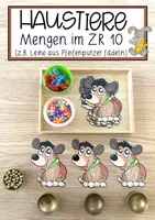 Vorschau - Anderer Materialtyp - Haustiere - Zahl-Menge-Zuordnung - Deckblatt