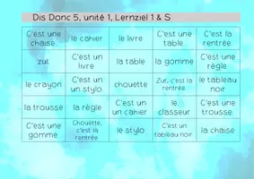 Vorschau - Spiele - Wörter gewinnen Dis Donc 5 unité 1 - Seite 1