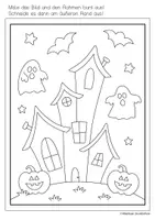 Vorschau - Mal- und Bastelvorlagen - Ausmalbilder: Halloween - Seite 1