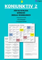 Vorschau - Arbeitsblätter - Konjunktiv 2 auf Deutsch| Worksheet, Game, Pair Work - Deckblatt