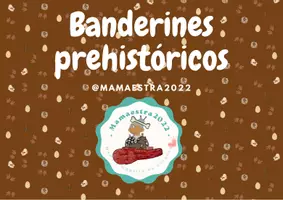 Vista previa - Decoración del aula - Banderines Prehistóricos - página 1
