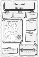 Vorschau - Unterrichtsreihen - Steckbrief alle Bundesländer Erdkunde Klasse 1, 2, 3, 4 - Deckblatt